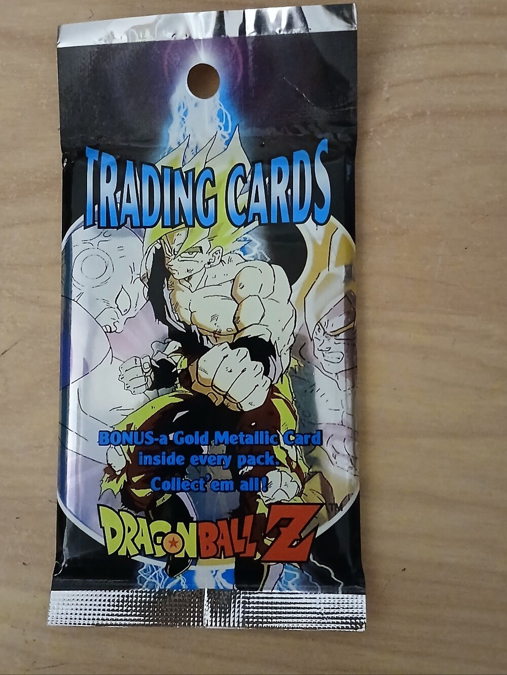 1999 DragonBall Z Booster Pack Factory Sealed Vintage Gold Metallic Anime DBZ
